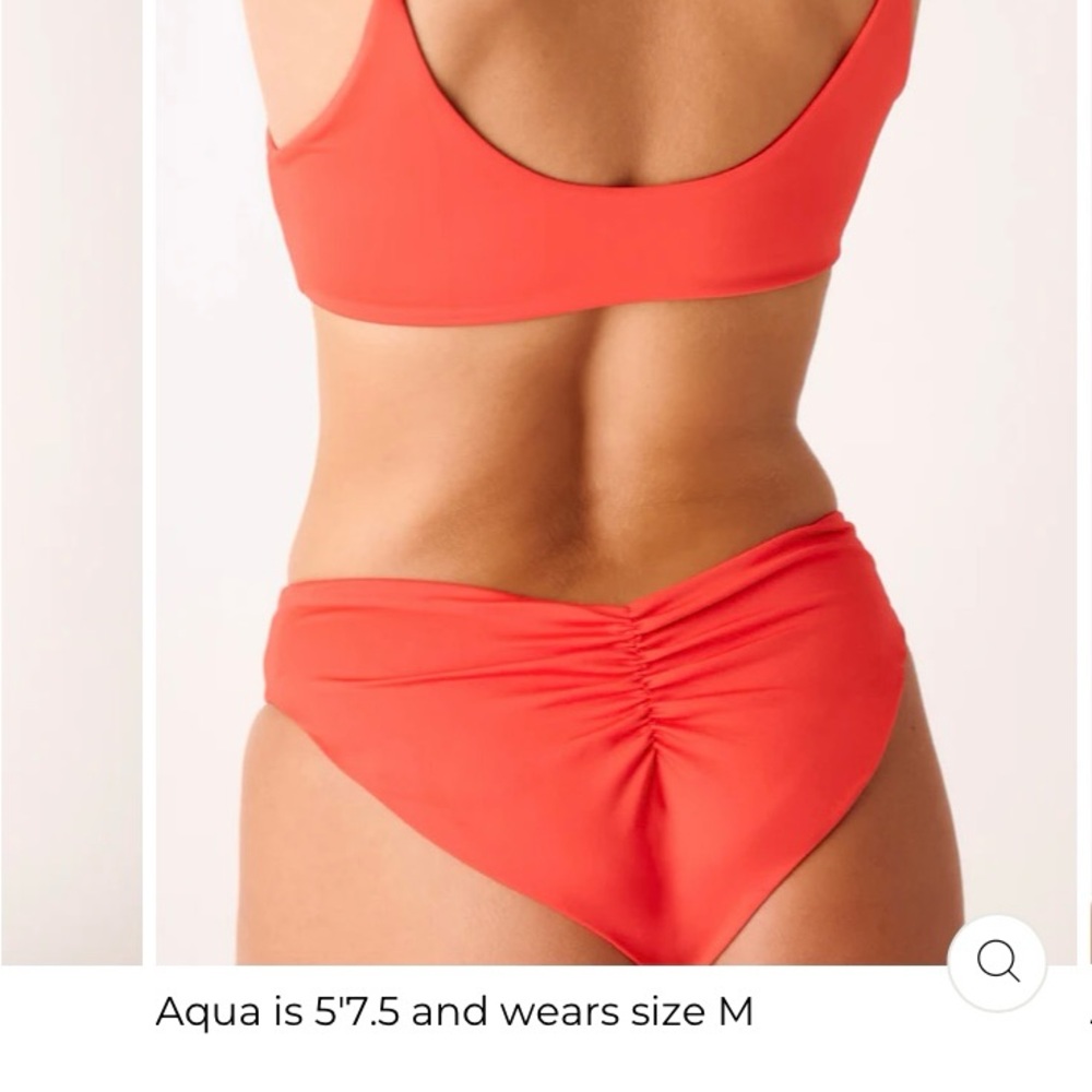 Londre High Leg Scrunch Bottom in Fiesta Red